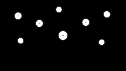 Shiny circle blast loop animation with spark lines and glowing vector explosion, click pop-up firework burst effect on black background for modern video decoration and motion graphics