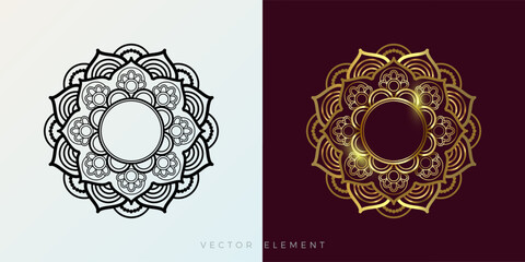 Beautiful floral mandala art, decorative elements for meditation posters, yoga, banners, henna, invitations, cover pages, mandala art design elements, vector art