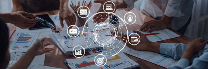 Concept of marketing online strategy using digital marketing, PPC campaigns, social media ads, and SEO analytics. Marketing online improves visibility, digital marketing drives engagement. Entice