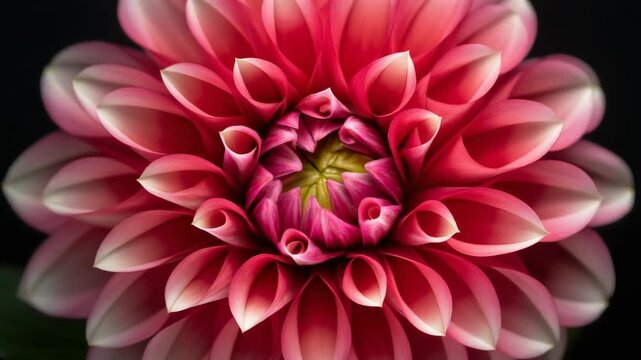 Super 3D photoreal dahlia with perfect geometric patterns, crisp petal detailing, 