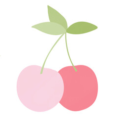 cherry with leaf