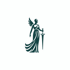 Athena Goddess of War Logo