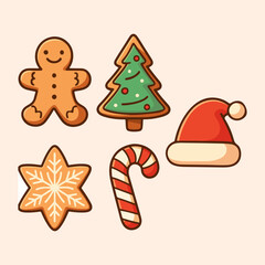 Modern Christmas Symbol Collection Flat Color Vector Icons Pack