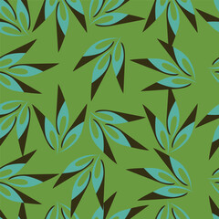Fototapeta premium green leaves seamless pattern