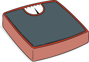 Weight Scale: A detailed depiction of a weight scale, symbolizing health, fitness, and monitoring.