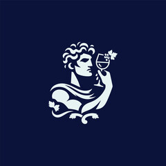 Obraz premium Dionysus God of Wine Logo