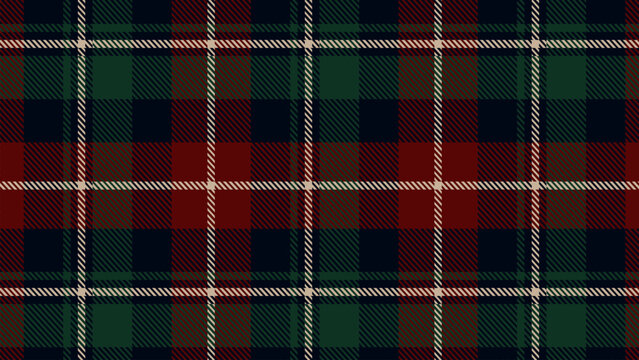Checkered tartan plaid with twill weave repeat pattern in green black white.Christmas gingham seamless pattern.Geometric graphic vector illustration background design for fabric and print.