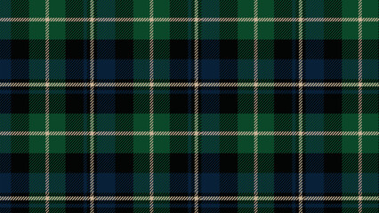 Naklejka premium Checkered tartan plaid with twill weave repeat pattern in green black white.Christmas gingham seamless pattern.Geometric graphic vector illustration background design for fabric and print.