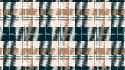 Checkered tartan plaid with twill weave repeat pattern in green black white.Christmas gingham seamless pattern.Geometric graphic vector illustration background design for fabric and print.