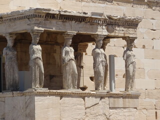Gr&egrave;ce, ville d'Ath&egrave;nes, Acropole les Caryatides