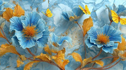 Beach Evening Primrose Minimalist seamless pattern background vector