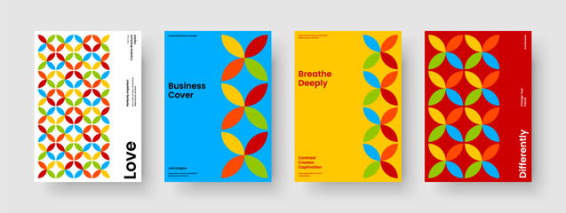 Obraz premium Abstract Poster Template. Creative Banner Design. Geometric Book Cover Layout. Background. Brochure. Business Presentation. Flyer. Report. Advertising. Portfolio. Leaflet. Newsletter. Handbill