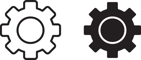 Settings icon with additional gears icon, vector illustration.