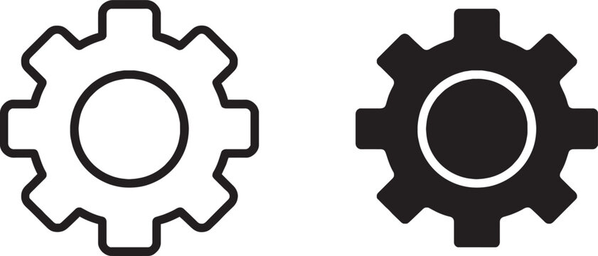 Settings icon with additional gears icon, vector illustration.