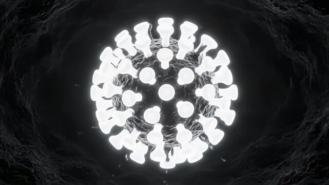 Coronavirus Attacked by Antibodies, Medical Animation