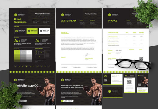 Green And Black Brand Guidelines Health And Fitness