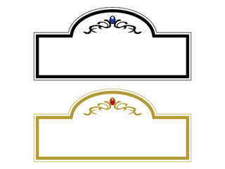 清楚なアンティークフレームのセット
