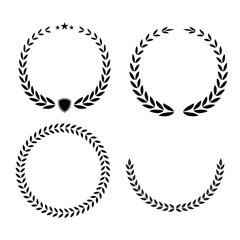 Golden Laurel Wreath Vector