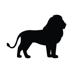 Majestic Lion Silhouette A Bold and Powerful Representation of the King of Beasts