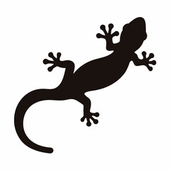 Silhouette of a Gecko, Representing Reptilian Grace and Adaptability in Nature