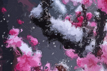 Various oil paintings, flowers, snow scenery, plum blossom scenery, mountainous areas, lakes, villages, houses, flying swallows, cats, dogs, forests, chrysanthemums