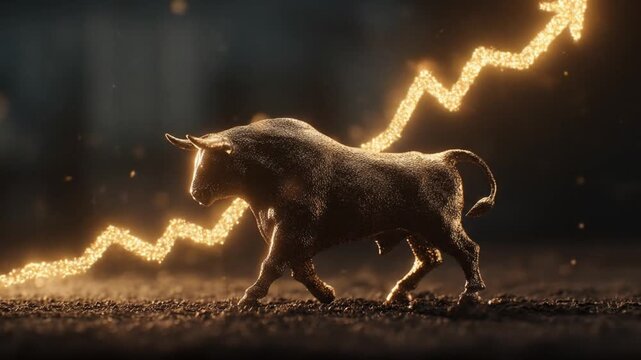 A small boar strides across dark ground as a jagged golden spark trails upward behind it at dusk!!!!