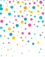 Obraz premium Colorful arrangement of randomly sized, scattered circles in a variety of vibrant hues against a clean white background