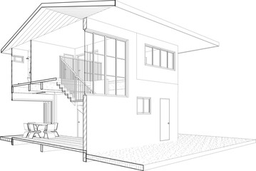 3D illustration of residential project