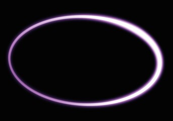 Geometric Shape Line Light Neon on Black Background