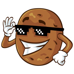 Potato Mascot Swag Cartoon Illustration Character Design