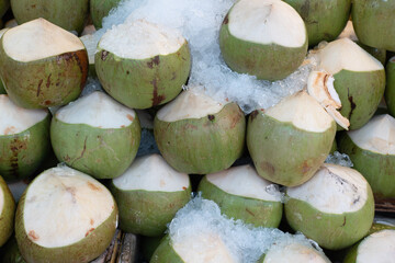 fresh coconut in the market