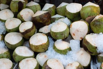 fresh coconut in the market