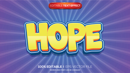 3d text effect hope theme