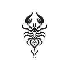 scorpion tribal tattoo design simple