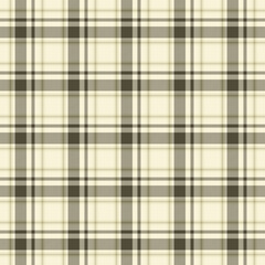 A seamless plaid pattern in muted earthy tones with stripes and traditional checks, creating a classic and cozy textile background.