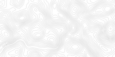 Modern Topographic Line Pattern White Background