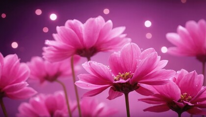 Cinemagraph of a pink flowers with blurred particles. Cinemagraph seamless loop animation motion. 10