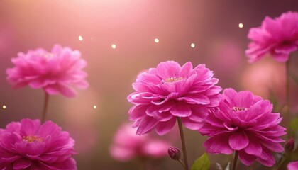 Cinemagraph of a pink flowers with blurred particles. Cinemagraph seamless loop animation motion. 8