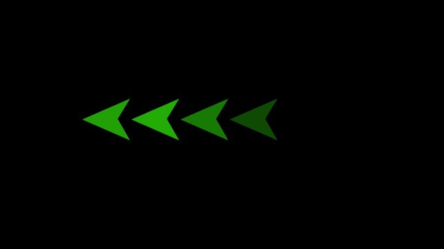 Arrow icon concept animation, arrows sign right to left animation concept, arrow loading icon animation.