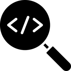 Code Search Glyph Icon