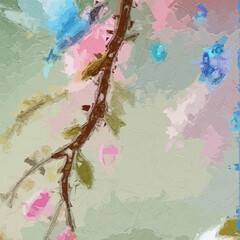 Various oil paintings, flowers, grapes, birds, roses, peonies, chrysanthemums, fairyland palaces, plum blossoms, cranes, lakes, Paisley