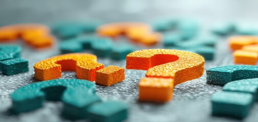 The Question Marks Highlighting Uncertainty And Choices In A Colorful Conceptual Scene