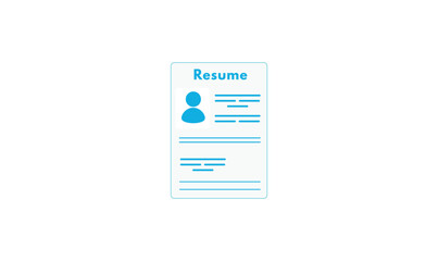 Resume document icon design