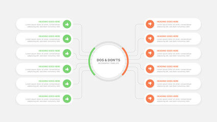 Dos and Don'ts Infographic Template: Comparison, Checklist, Business, and Educational Design