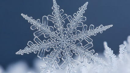 snowflake on a blue background