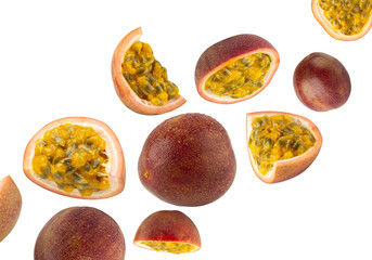 Falling Passion Fruit Cutout, Full Depth Of Field.