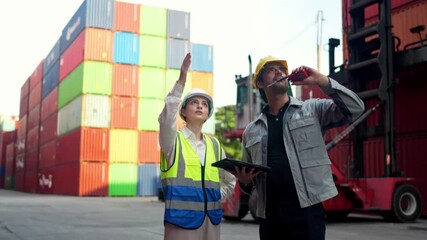 Warehouse safety training session shipping dock image series industrial environment multiple angles collaborative efforts