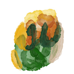 Abstract Watercolour Painting Art