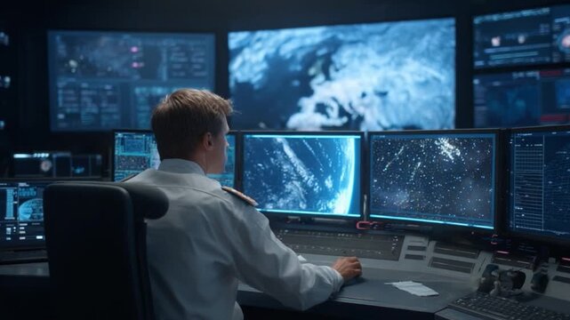 Satellite Constellation Strategist Monitoring Orbital Coverage