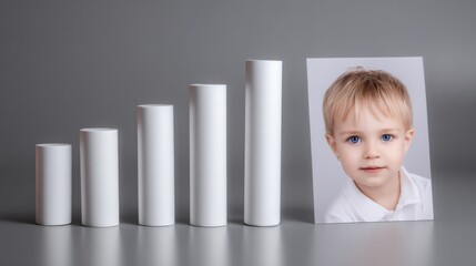 A joyful child smiling brightly representing the child life milestones expense chart in a visual conceptual framework